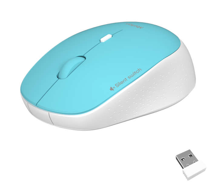 Meetion MT-R570 2.4Ghz Wireless Mouse 4 Buttons 5 Colors Silent Portable And Great For Laptops - Cyan - Zoom Image 2