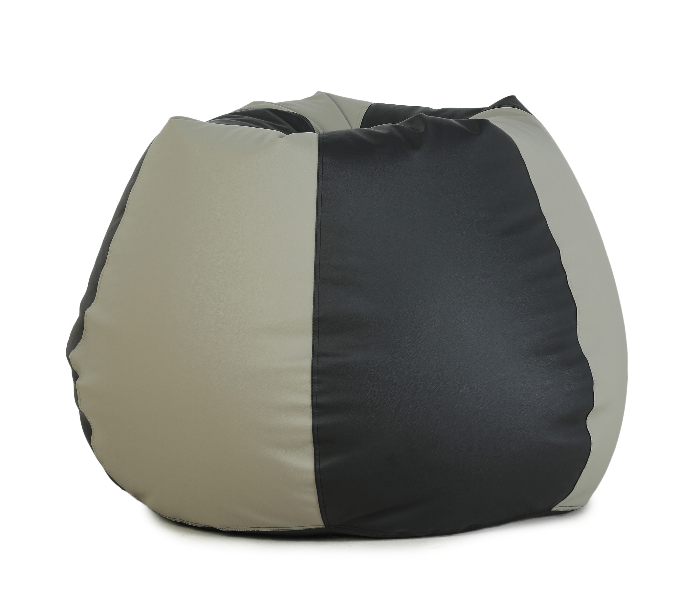 TUD Classic XXXL Leatherette Bean Bag - Grey and Black - Zoom Image 2