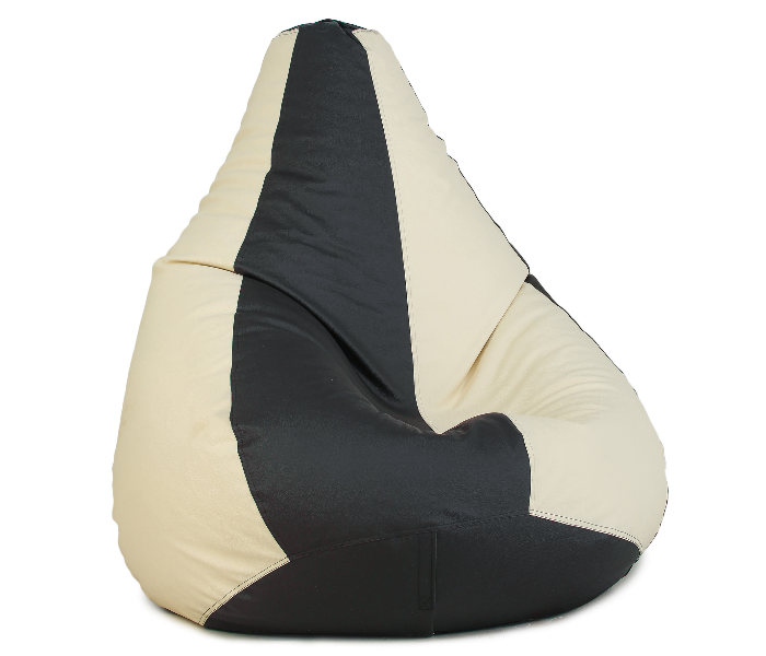 TUD Classic 4XL Leatherette Bean Bag - Beige and Black - Zoom Image 2