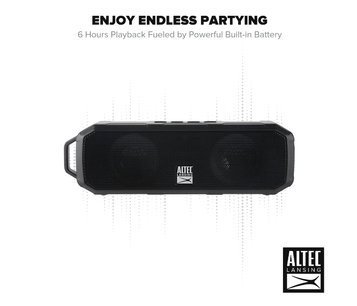 Altec Lansing IMW340N-BLK Fury Wireless Speaker - Black - Zoom Image 3