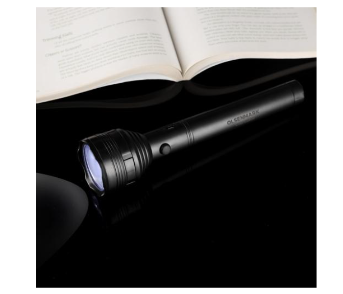 Olsenmark OMFL2809 High Brightness Rechargeable LED Flashlight - Black - Zoom Image 2