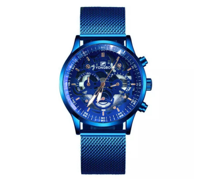 Yongbo Unisex Luxury Fashion Analog Watch - Blue - Zoom Image