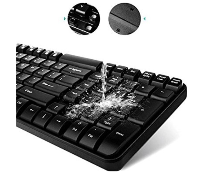 Rapoo 18458 Wireless Keyboard and Mouse Combo- Black - Zoom Image 4