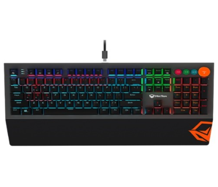 Meetion MT-MK500 Mechanical RGB Backlit Gaming Keyboard with Type C Cable - Black - Zoom Image 1