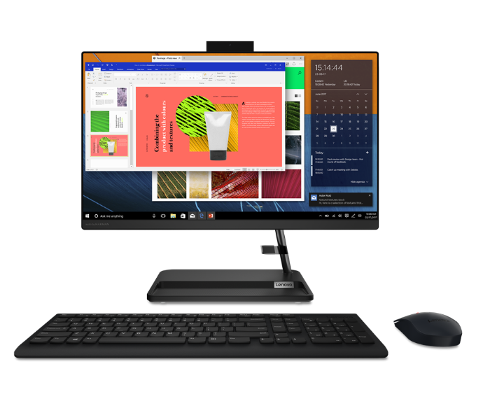 Lenovo F0G5009YAX IdeaCentre AIO 3 22ITL6 21.5 Inch FHD Intel Core i3-1115G4 Processor 4GB DDR4 RAM 256GB SSD Integrated Intel UHD Graphics Windows 11 Home - Black - Zoom Image 1