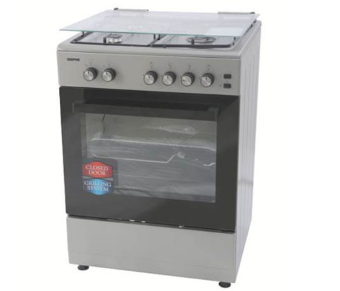 Geepas GCR6066FTST 4 Burner Cooking Range - Black and White - Zoom Image