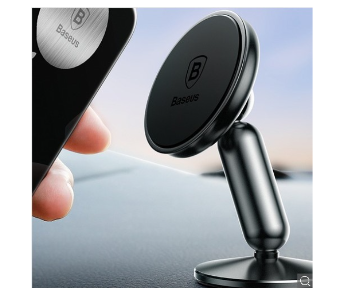 Baseus SUYZD01 Mobile Phone Holder for Car Bullet on Board Magnetic - Black - Zoom Image 1