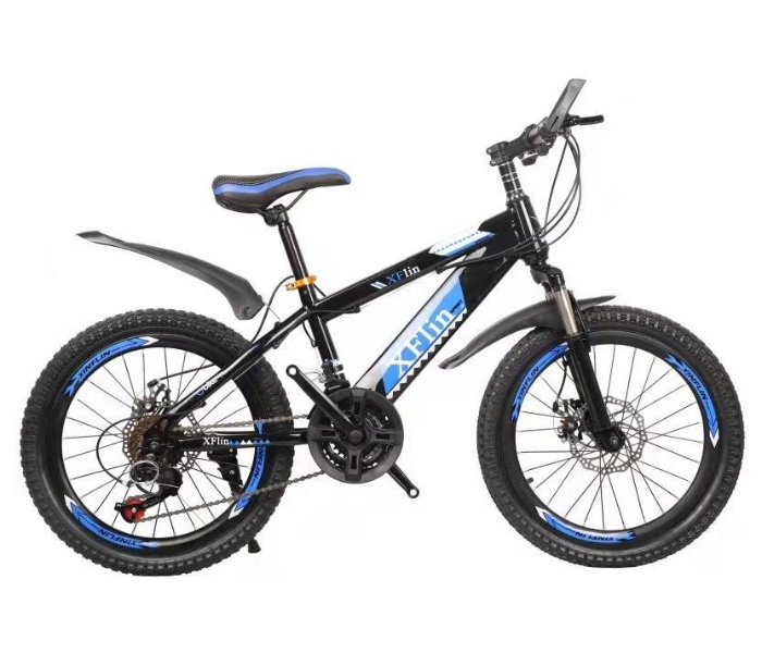 YBJ-502 20 Inch MTB Single Speed Fast Rolling Ride On Mountain Bike - Black and Blue - Zoom Image