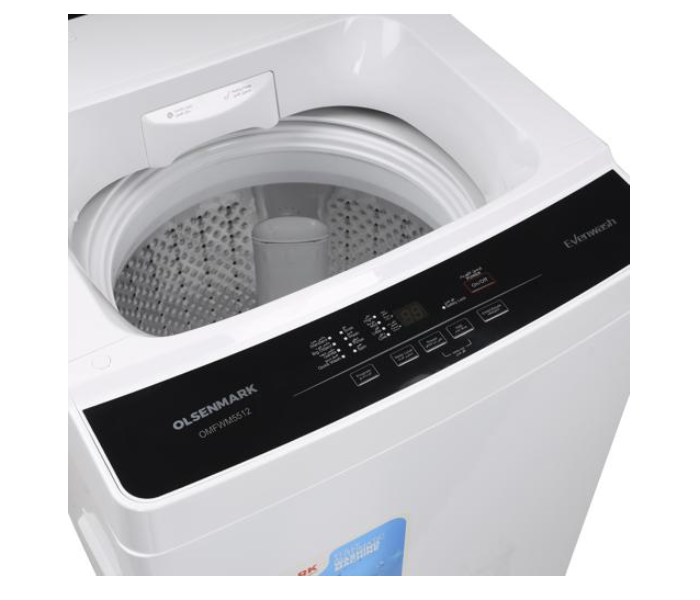 Olsenmark OMFWM5512 Fully Automatic Washing Machine with LED Display and Self Programming - White - Zoom Image 4