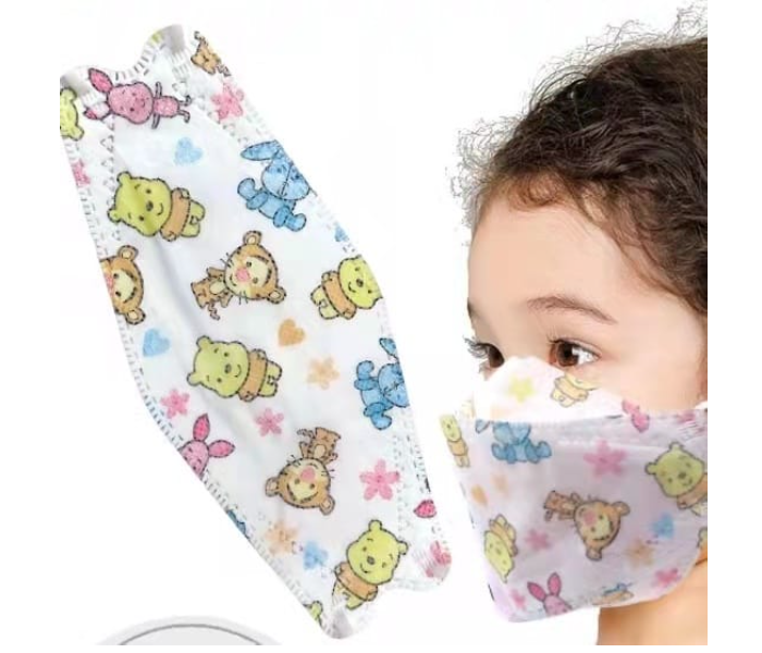 10PCS Kids KF94 Pooh Design Face Mask 3 Layer Non-Woven Protection Filter 3D Anti Viral Mask Korean Style - Zoom Image