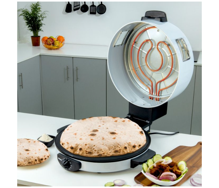 Geepas GBM63037 40cm Arabic Bread Maker - Black and White - Zoom Image 1