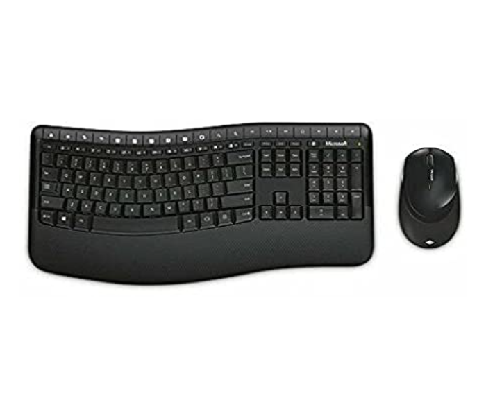 Microsoft PP4-00001 Microsoft Wireless Comfort Desktop 5050 Keyboard and Mouse Combo - Black - Zoom Image 1