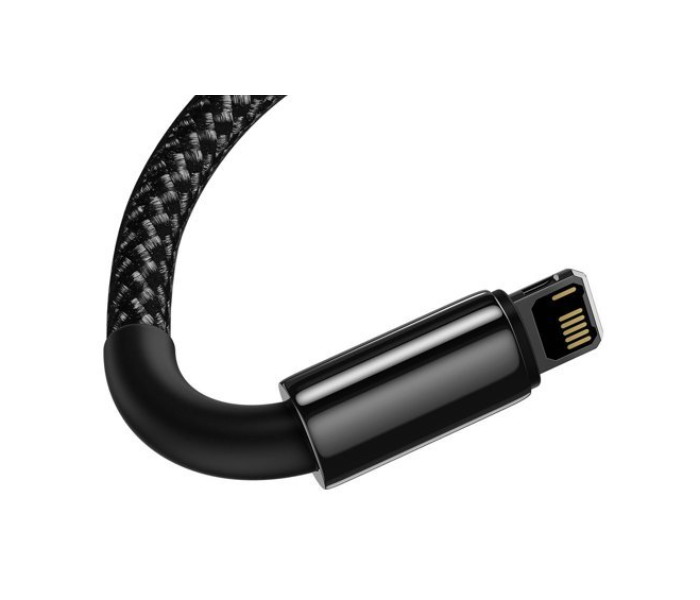 Baseus CALWJ-01 USB to iP 2.4A Fast Charging Lightng Cable - Black - Zoom Image 4