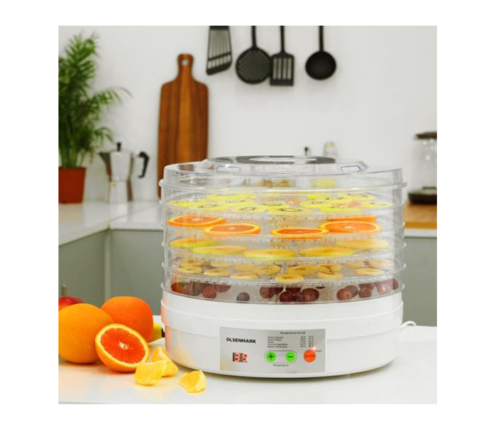 Olsenmark OMFD2464 5 Pieces Food Dehydrator with Tray - White - Zoom Image 4