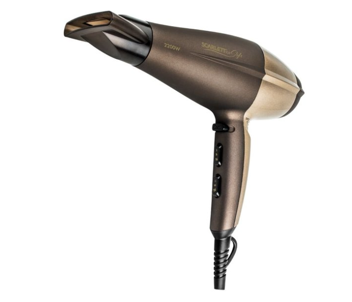 Scarlett 5050370310938 Sc-Hd70I26 Stylish Hair Dryer with Changeable Temperature Modes - Black and Beige - Zoom Image 1