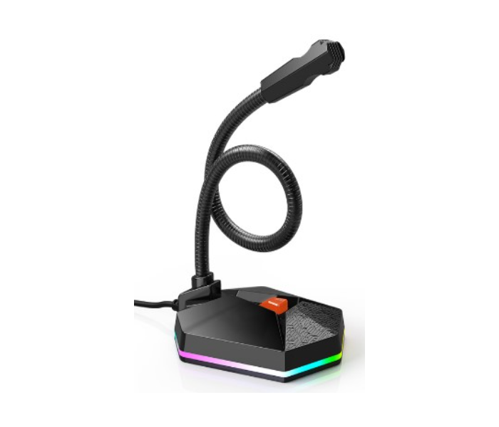 Meetion MT-MC13 Remote Meeting Desktop Gaming Microphone with RGB Light Control Button - Black - Zoom Image 1