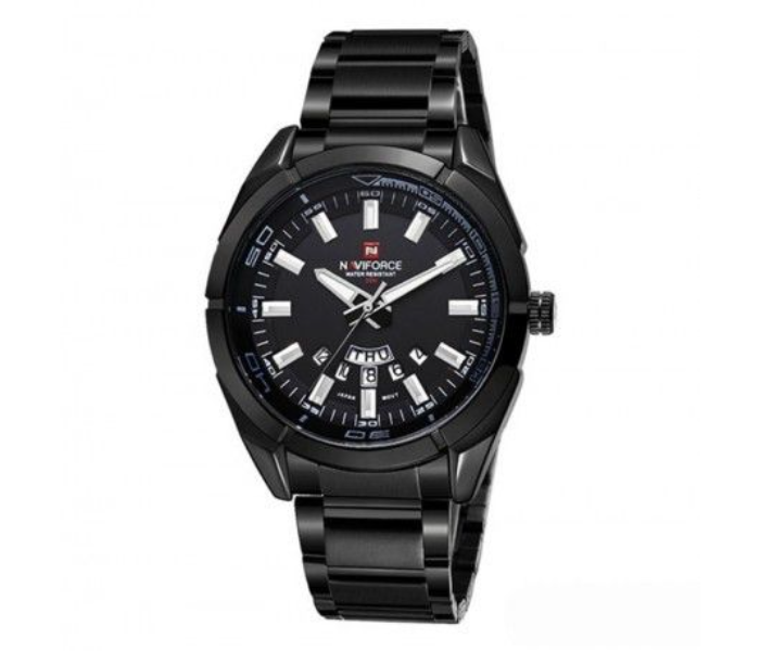 Naviforce 9038 Gents Stylish Chain Watch - Black - Zoom Image 1