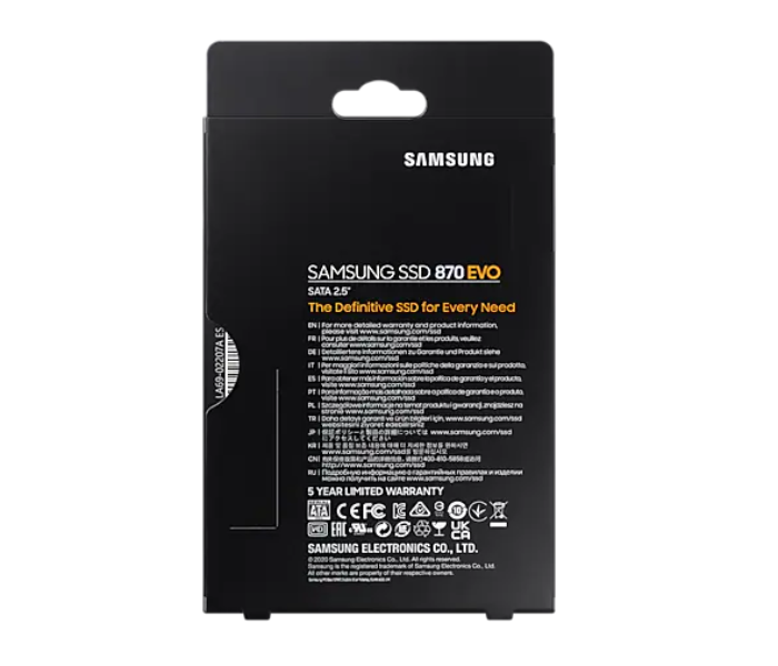 Samsung MZ-77E250BW 2.5 Inch SATA III 250GB SSD 870 EVO Internal Hard Disk - Black - Zoom Image 8