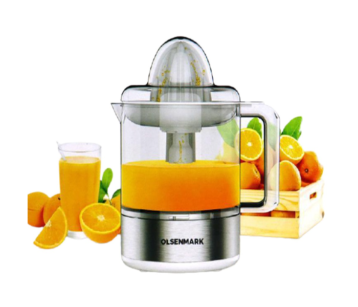 Olsenmark OMCJ1818 0.8L 30 Watts Citrus Juicer With Transparent Jug - Silver - Zoom Image 1