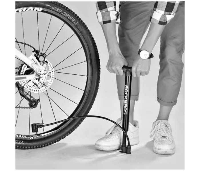 Aluminium Alloy Air Pump For Bicycles - Black - Zoom Image 2