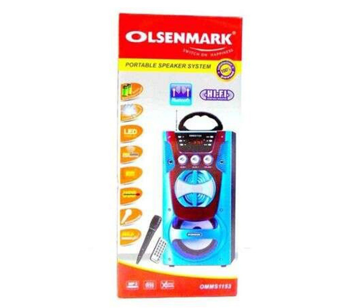 Olsenmark OMMS1153 Portable Speaker System - Blue and Red - Zoom Image 2