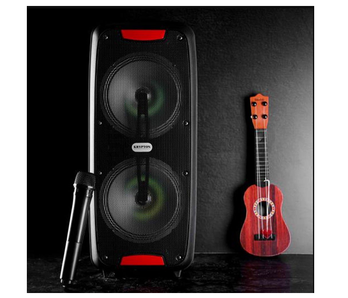 Krypton KNMS5398 Portable Rechargeable Bluetooth Speaker with Remote and Mic - Black - Zoom Image 2