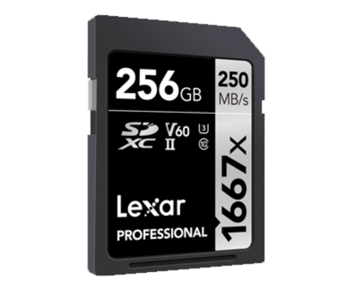 Lexar Professional 1667x SDXC 256GB MemoryCard with 250Mbps - Zoom Image 1