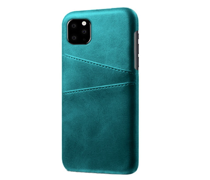 Lab LBL2P022MB Stylish Leather 2 Pocket iPhone 11 Pro Max Mobile Case - Miami Blue - Zoom Image 1