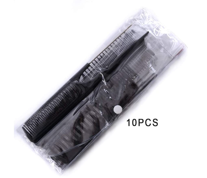 10 Piece Unisex Hair Comb Kit - Black - Zoom Image 5