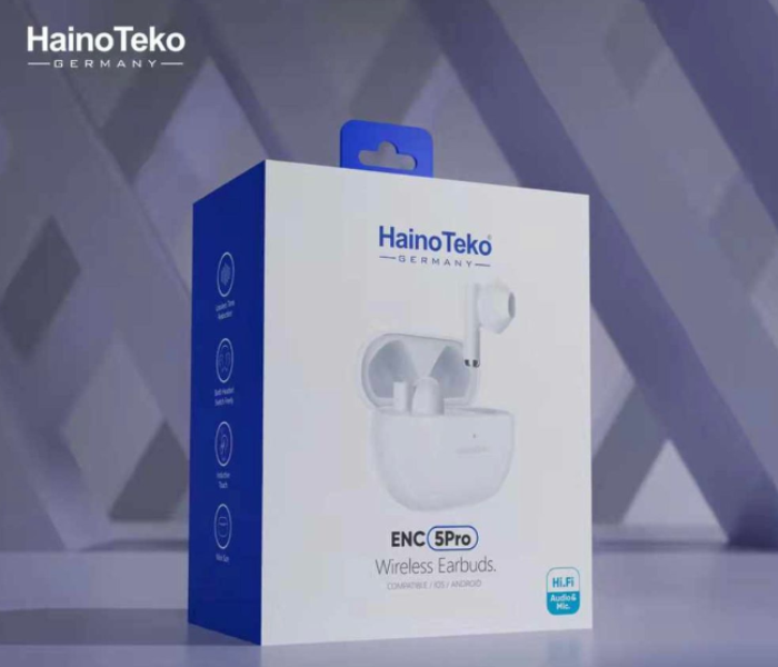 Haino Teko ENC 5 Pro ENC Bluetooth 5.2 Wireless Earbud - White - Zoom Image 2