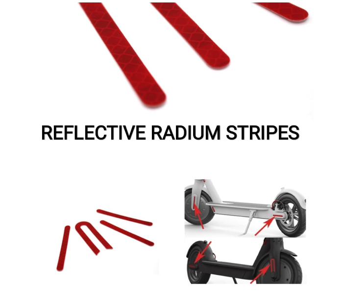 Decorative Safety Reflector Strip - Red - Zoom Image 1