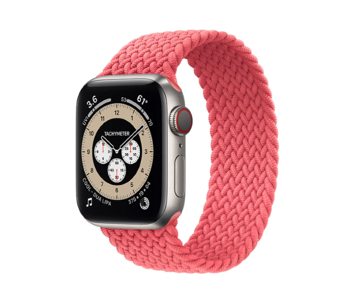 Hyphen HWSABWPKM0608 39 Mm Medium Apple Braided Watch Strap  Pink - Delete - Zoom Image 1