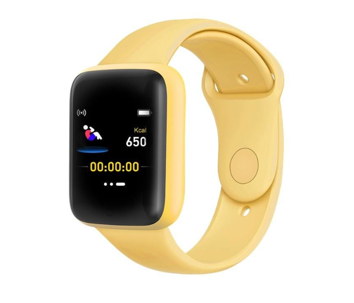 Y68 Heart Rate Monitoring Sports Smart Watch -Yellow - Zoom Image