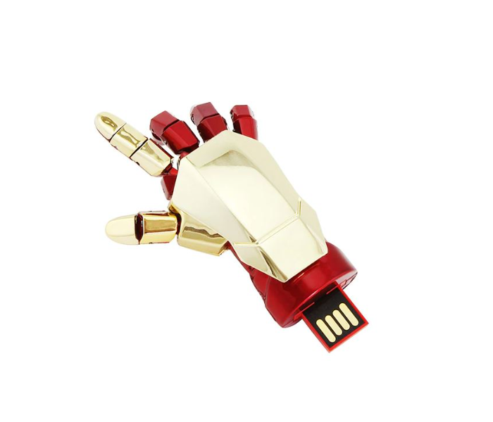 TMBB 281 Iron Robotic 16GB USB Hand - Red and Gold - Zoom Image 1