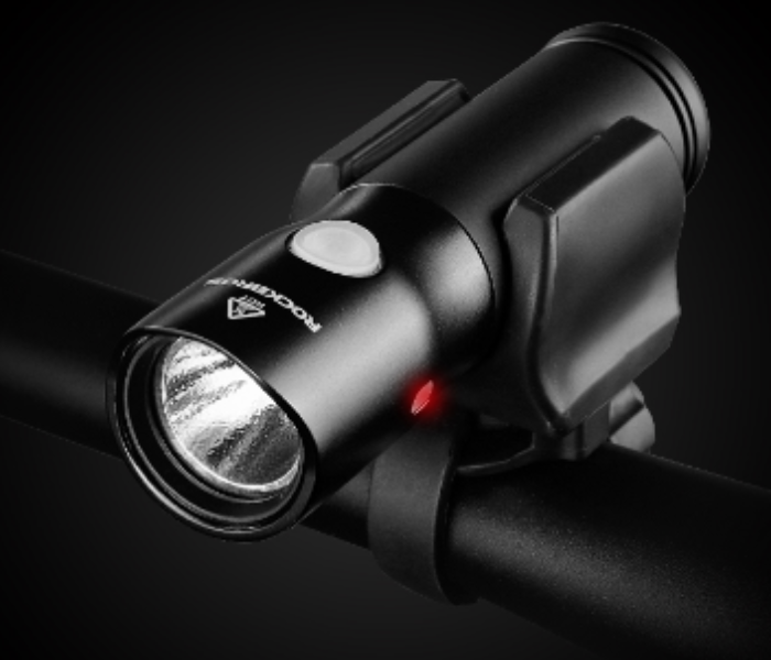 USB Rechargeable Waterproof Bicycle Flash Light - Black - Zoom Image