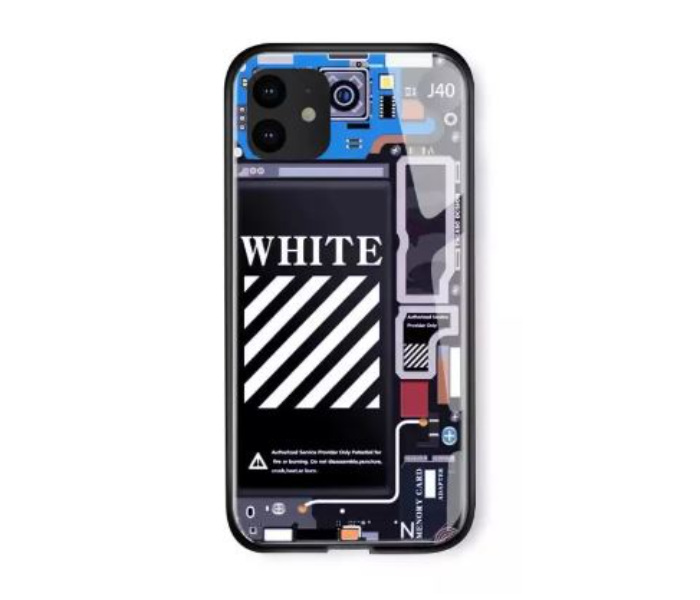 Lab LBWL010 Stylish iPhone 12 Pro Max Mobile Case with Light - White - Zoom Image 1