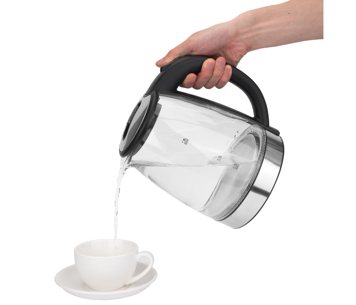 Clikon CK5138 1.8 Litre Electric Glass Kettle - Silver and Black - Zoom Image 3