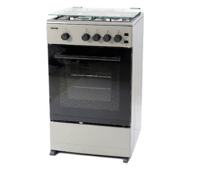 Geepas GCR5016NMST 4 Burner Cooking Range - Black and White - Zoom Image 1