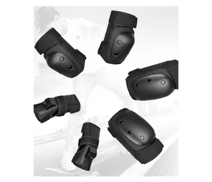 High Quality Knee Elbow and Arm Protection Kit - Black - Zoom Image 4