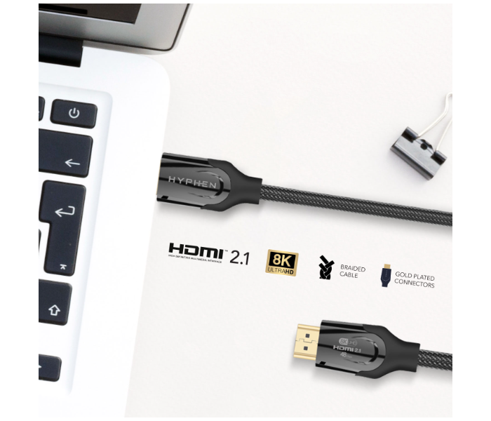 Hyphen HCB-HDMI304670 3M 2.1 Ultra High Speed HDMI Cable - Black - Zoom Image 6