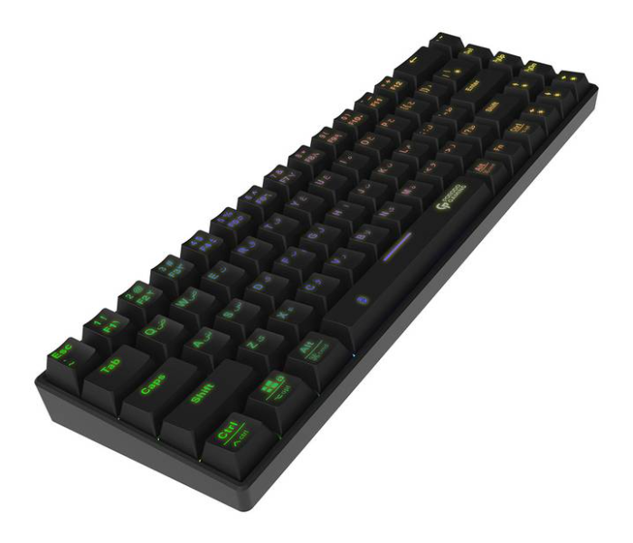 Porodo PDX214-BK 68 Keys Gaming Keyboard with Bluetooth Dual Version - Black - Zoom Image 4