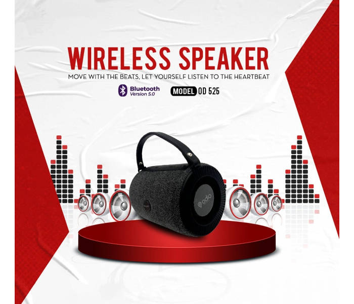 Odio OD525 1500mAh Wireless Speaker - Black - Zoom Image 4