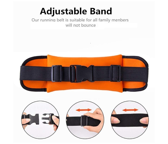 Running Belt with Extender Fanny Pack Pouch Bag - Black and Orange - Zoom Image 2