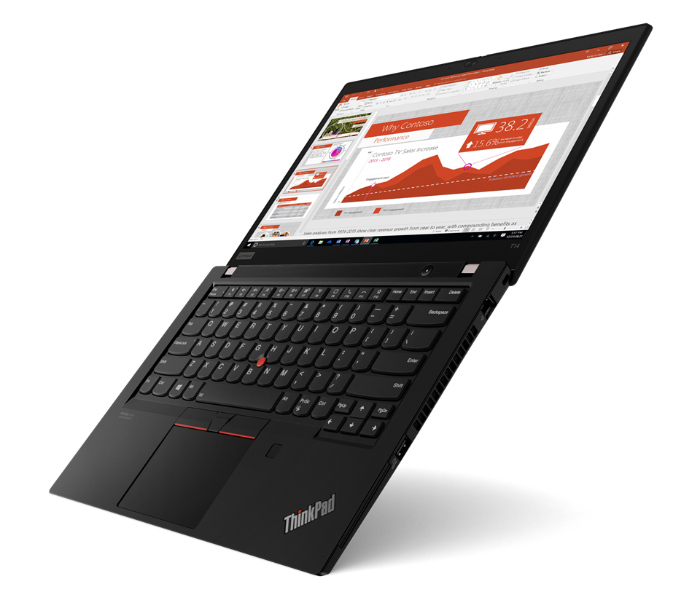 Lenovo 20W000RAAD T14 14 Inch FHD Intel Core i7 1165G7 Processor 16GB DDR4 RAM 512 SSD Integrated Intel Iris Xe Graphics Windows 10 Pro - Black - Zoom Image 2