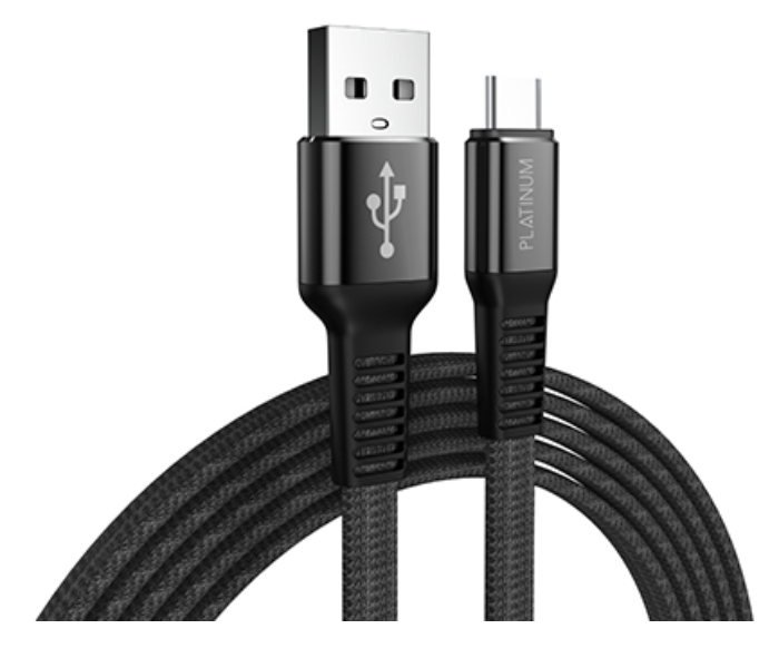 Platinum P-CBTGHC1BK Tough Series 1.2M Type-C Cable - Black - Zoom Image 1