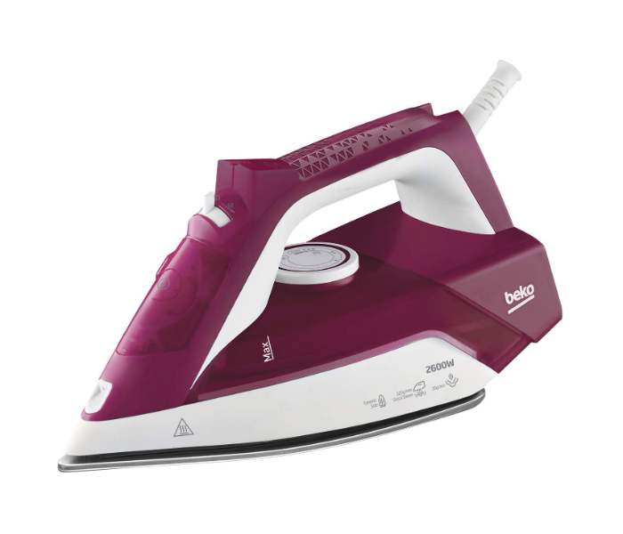 Beko SIM 3126 R  Iron Box Ceramic Sole Anti-Limescale Automatic Shut-Off - Burgundy - Zoom Image 1