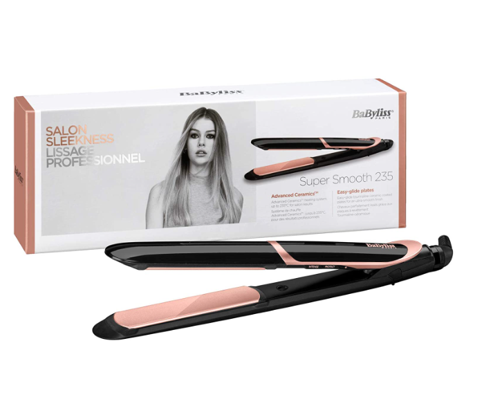 Babyliss ST391SDE Tourmaline-Ceramic Coated Plates Hair Straightener - Black And Pink - Zoom Image 2