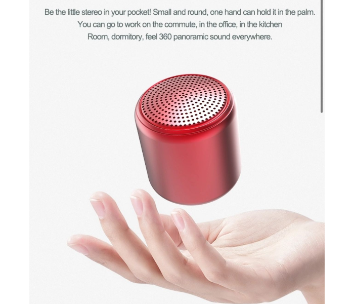 693 High Quality Mini Bluetooth Speaker - Red - Zoom Image 3