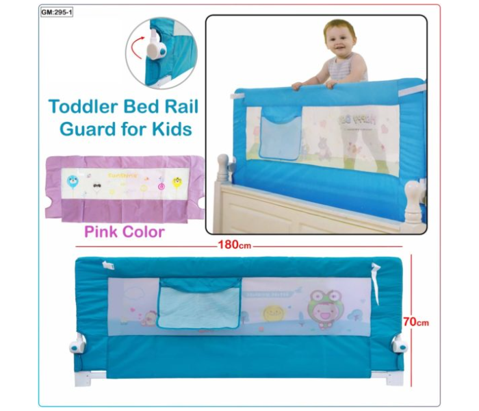 295-1 180cm Bed Rail Guard For Baby Safety - Blue - Zoom Image