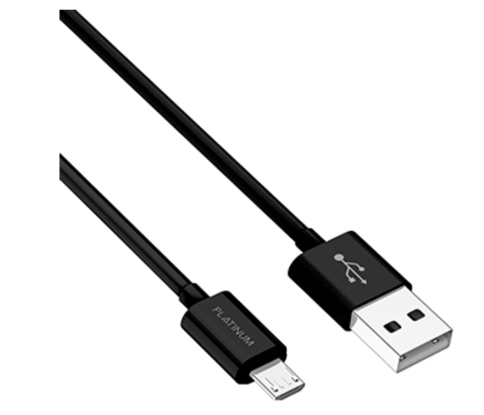 Platinum P-CBVTM1BK Vital Series 1.2M Micro USB Cable - Black - Zoom Image 2